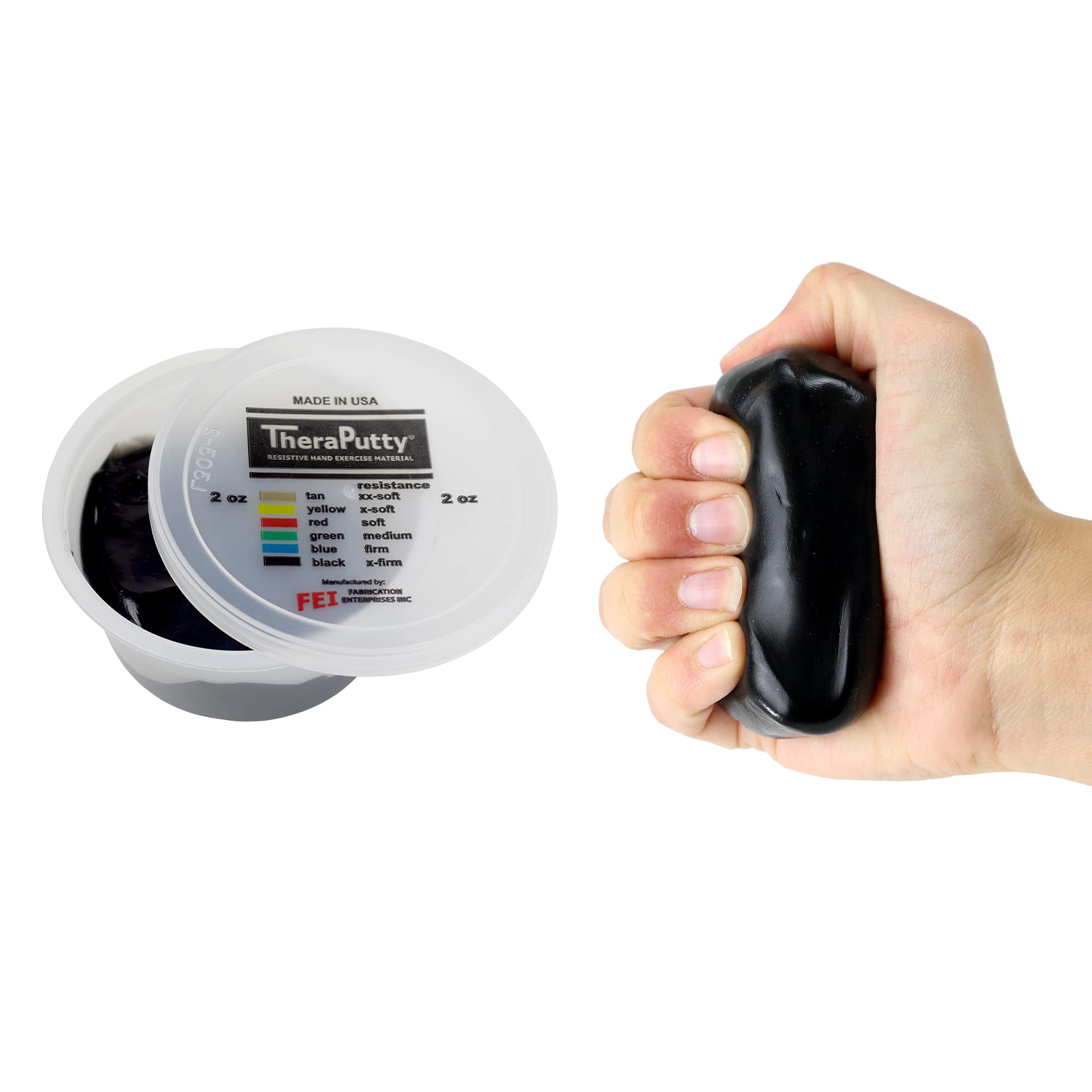 Theraputty Black (Extra Firm 3oz/85gm) One Step Two Step Therapy